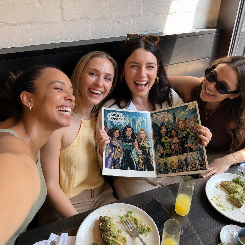Aisha P. with their custom comic